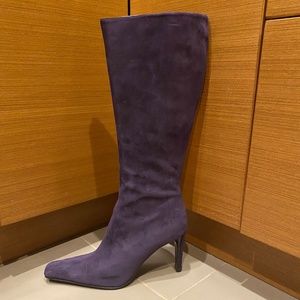 NEW DONALD PLINER LEANN BOOTS Deep Purple/Eggplant Suede 7.5 US MADE IN ITALY
